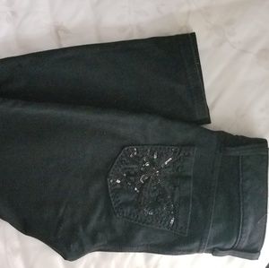 Black skinny pant sequin pocket